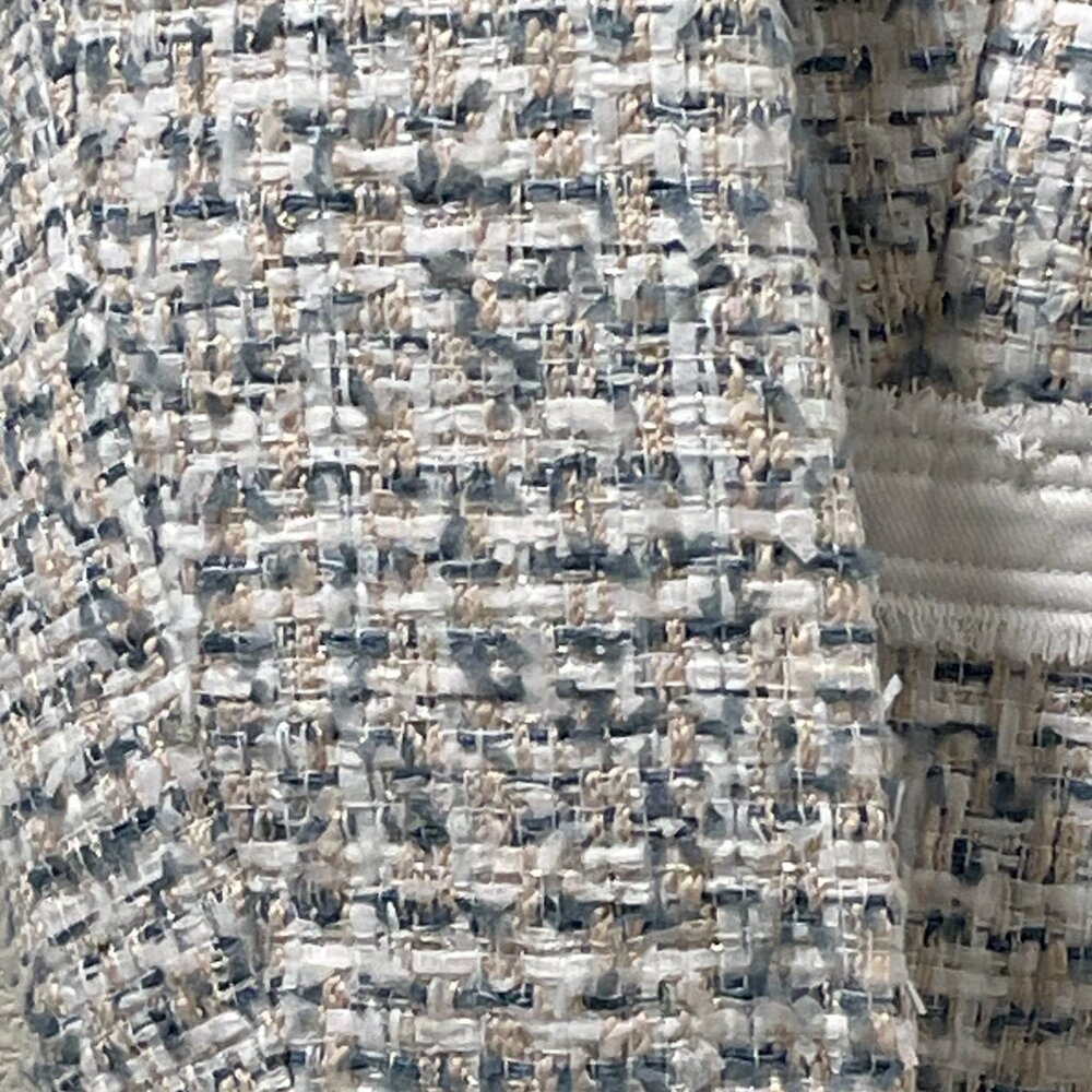 NANETTE LEPORE (NWT) Tweed Open Front Long Sleeve Deep Cuff Short Jacket - L - Picture 7 of 13